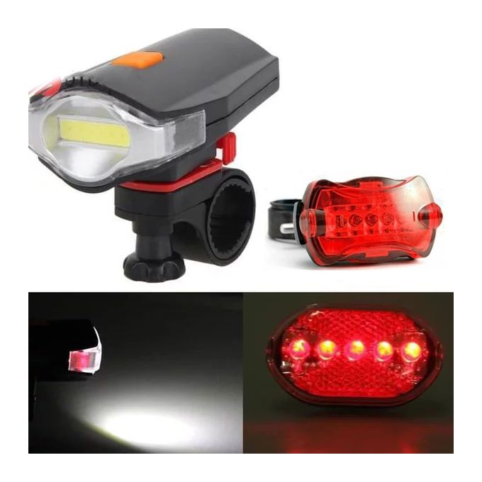 2 In 1 Bicycle Light Front & Rear Kiakuo Bike, Cycling, Warning Lights Safety Lights.